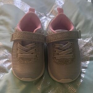 Carter's Glittery Silver and Pink Sneakers